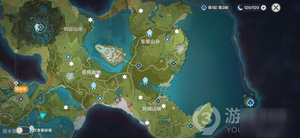 原神蒙德地区所有宝箱位置
