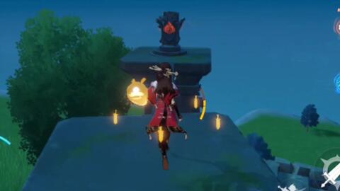 原神钟离点亮附近的方碑