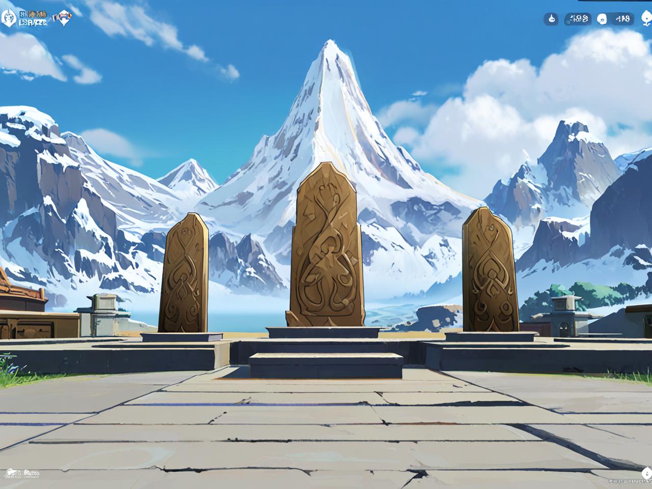 原神雪山，探索三重谜题与神秘石碑