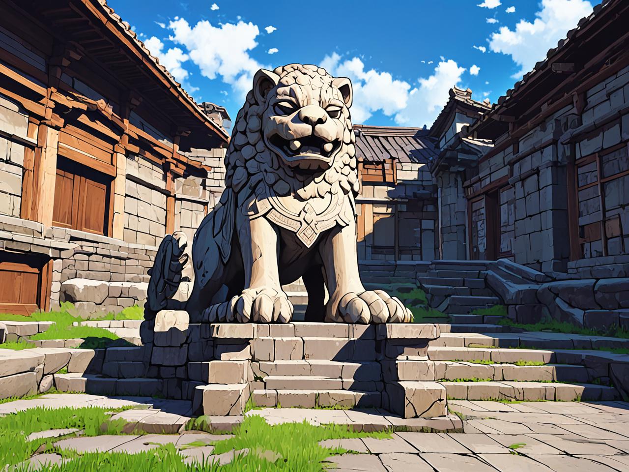 原神，荻花洲石狮子守护的神秘古迹