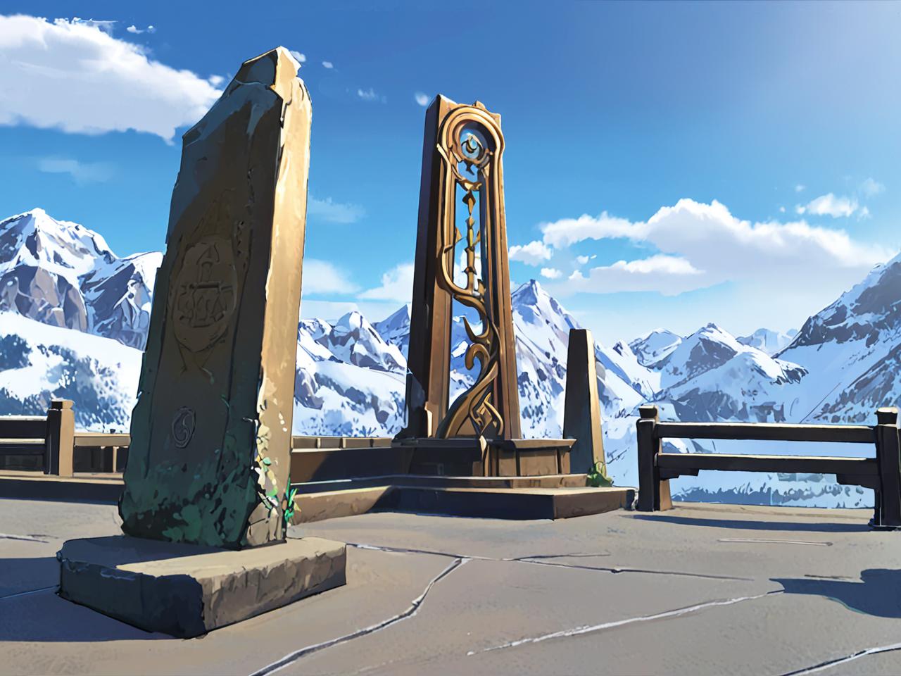 探索原神世界，解锁雪山第二石碑的秘密