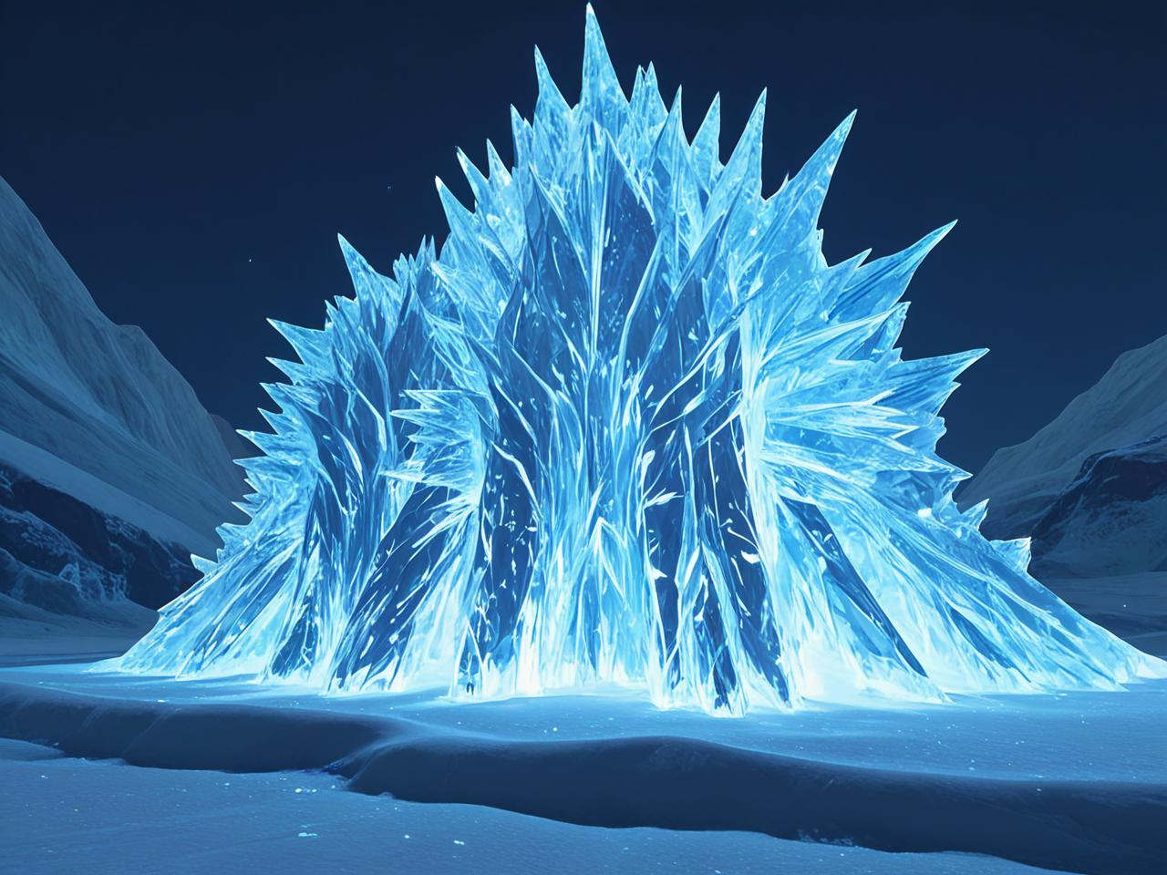冰雪奇缘，原神中的雪葬之都近郊五柱冰雕