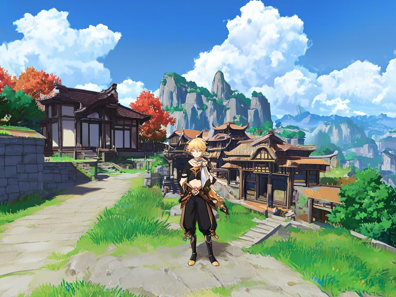 如何在PS中设置原神游戏场景