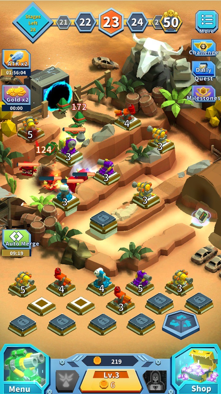 炮塔合并塔防内置功能菜单截图3