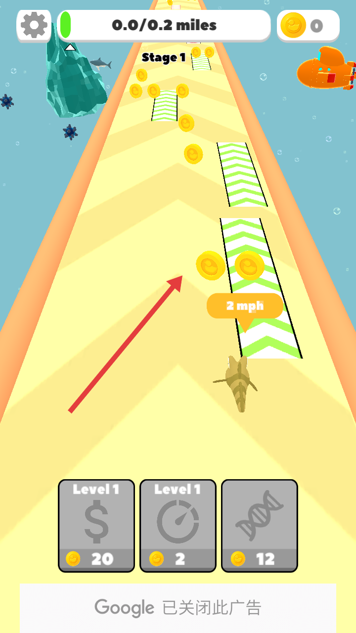 空闲游泳速度进化