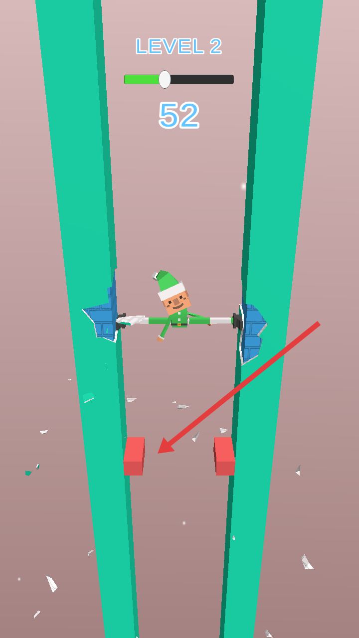 小人用手撑住墙