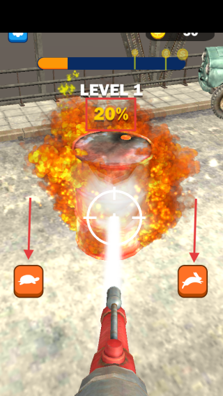 消防员快速灭火