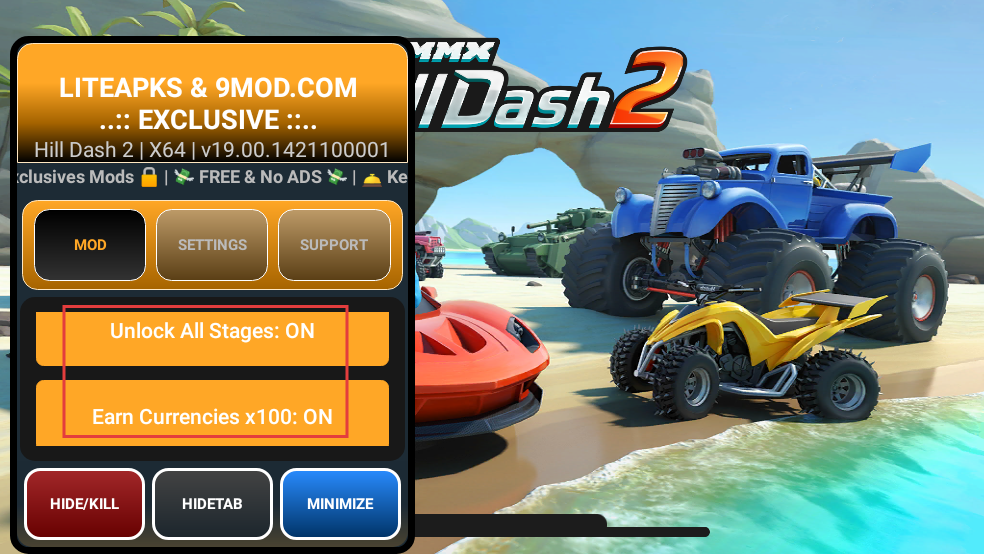 MMX爬坡赛车2内置修改器