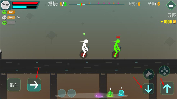 火柴人独轮车生存