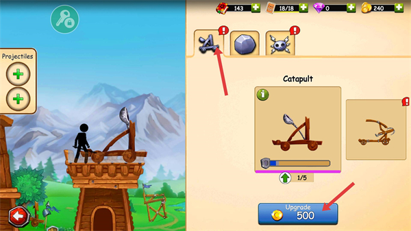 火柴人之守卫城堡2菜单板