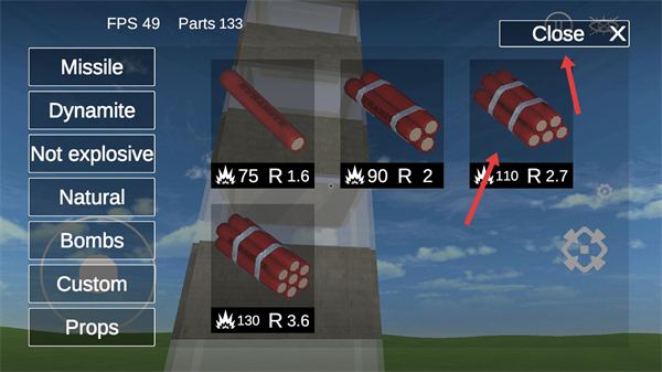 爆破物理模拟器解锁全部地图