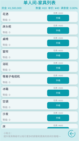 模拟经营大酒店